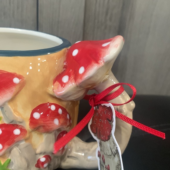 Blue Sky Clayworks Mushroom Red Toadstool Coffee Mug By Heather Goldminc - Picture 3 of 12